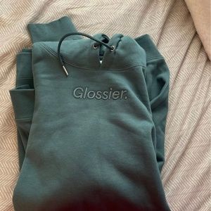 GLOSSIER LIMITED EDITION SAGE GREEN HOODIE
